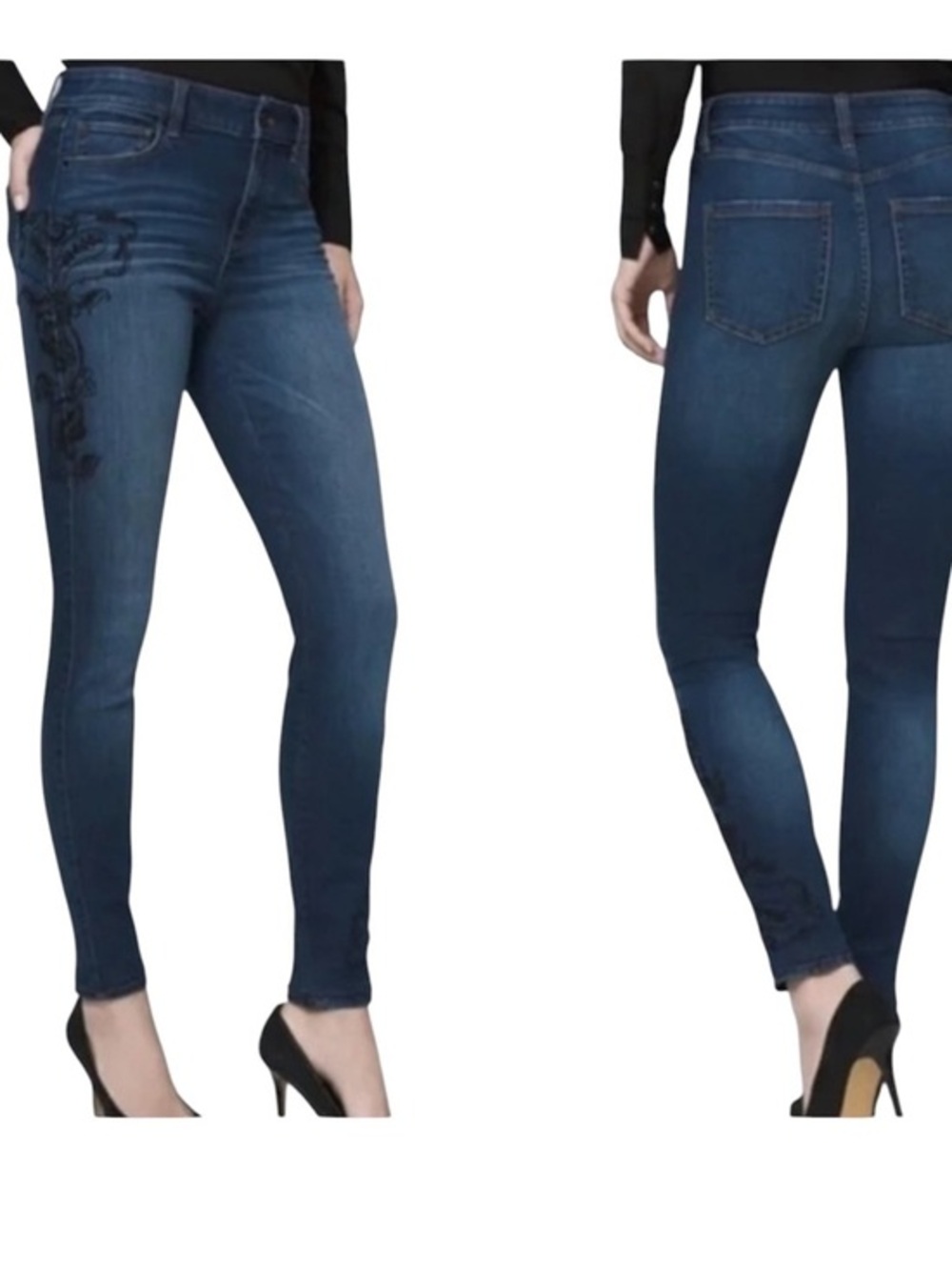 White House Black Market Dark Blue High Rise Skinny Jeans
